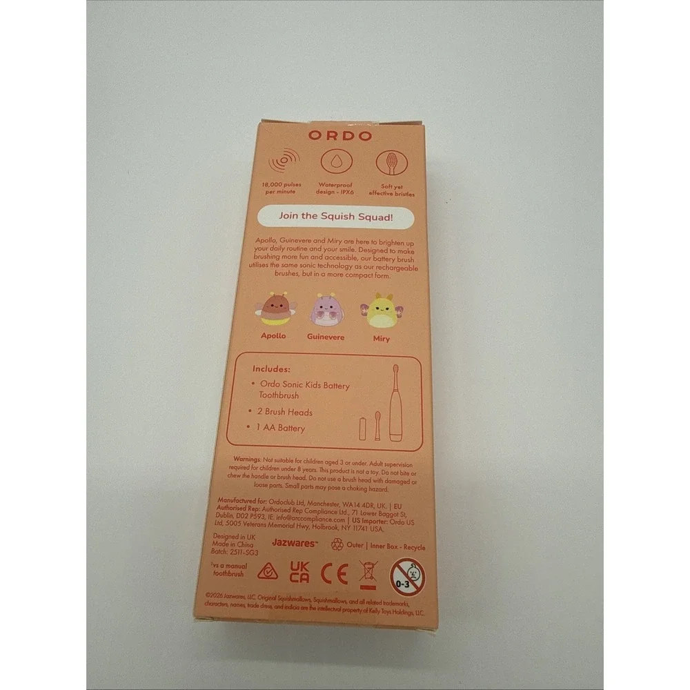 Ordo Sonic Kids Rechargeable Toothbrush New